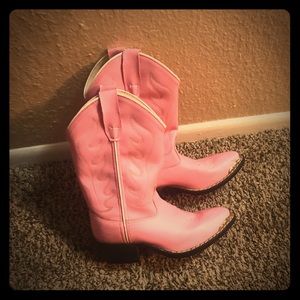 Pink cowboy boots